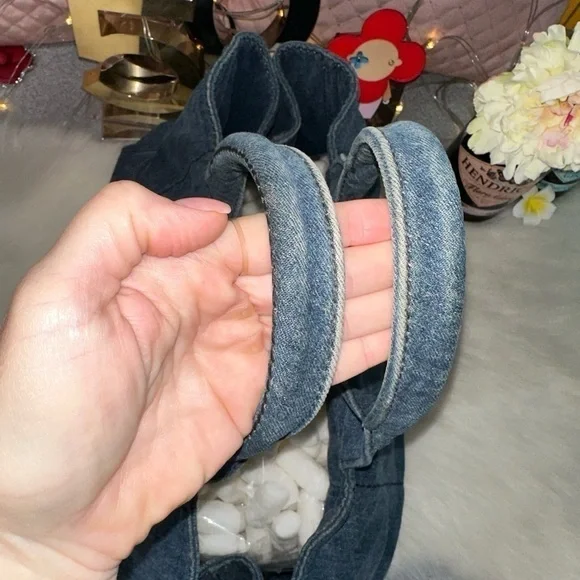 PRADA CANAPA LARGE DENIM TOTE AVIO BLUE LOGO BAG ITALY AUTHENTIC DUST BAG/CARD - Picture 12 of 16